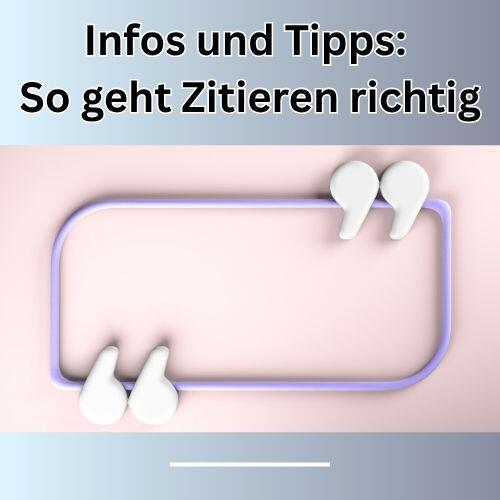 Infos und Tipps So geht Zitieren richtig